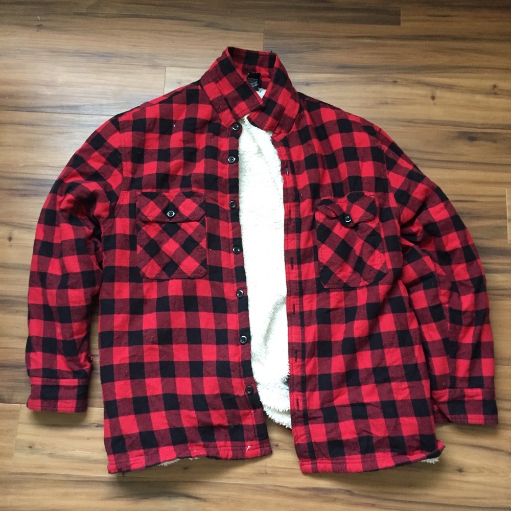 Cotton traders brand new Plaid Sherpa Flannel